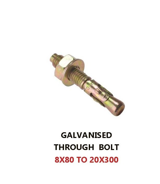 Galvanised Through Bolt