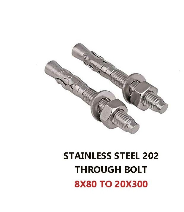 Stainless Steel 202 Through Bolt