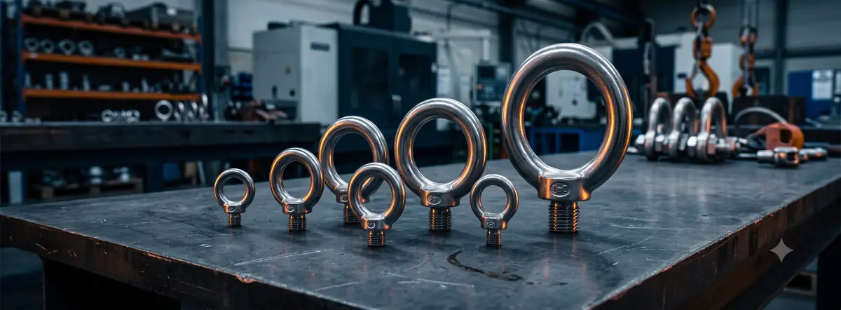 Lifting eye bolts in a range of sizes