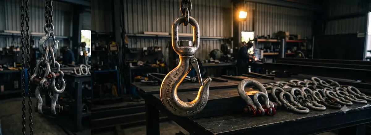Forged steel cargo lifting hook