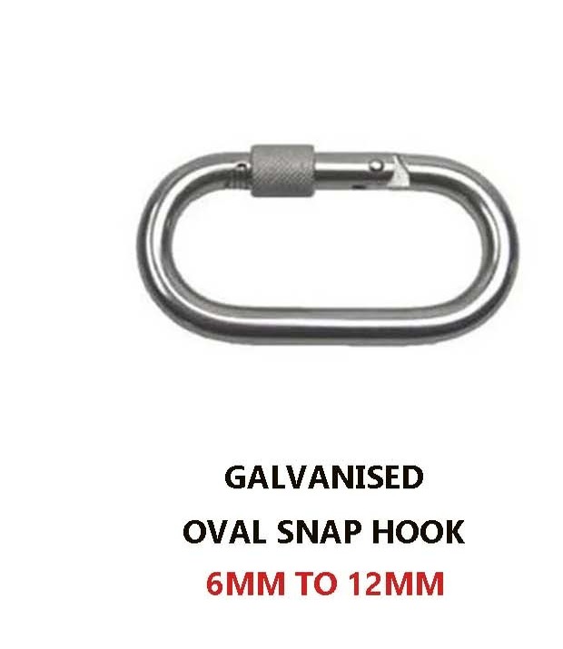 Galvanised Oval Snap Hook