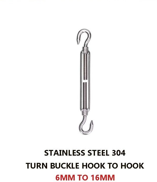 Stainless Steel 304 Turnbuckle (Hook to Hook)